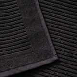 Set: velour bathrobe with shawl collar and cotton bath mat