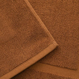 Set: velour hooded bathrobe and cotton bath mat