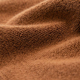 Set: velour hooded bathrobe and cotton bath mat