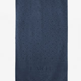 Set: large velour towel (90 x 170 cm) and scented soy wax candle "Mystical oud" 220 g