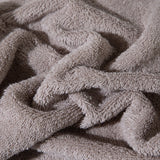 Set: velour shawl-collared dressing gown and cotton towels (3 VNT, 30x50, 50x90, 70x140)