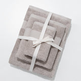 Set: cotton towels (3 VNT, 30x50, 50x90, 70x140) and cotton bath mat