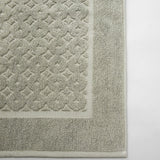 Set: velour bathrobe with shawl collar and cotton bath mat