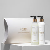 Nourishing and moisturising body-face-hands set "Oud": cleanser 250 ml + cream 250 ml