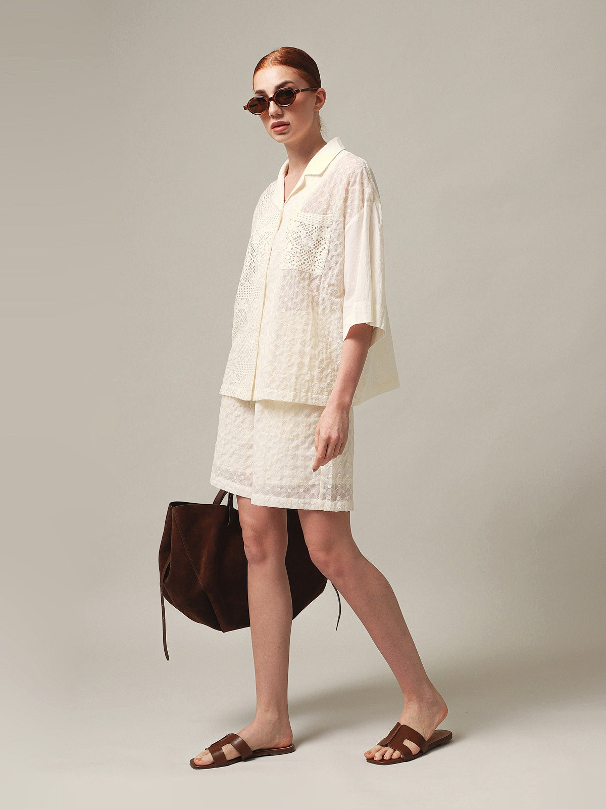 Women's embroidered shorts