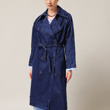 Women's denim raincoat