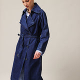 Women's denim raincoat