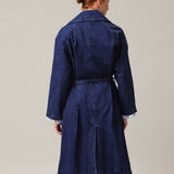 Women's denim raincoat