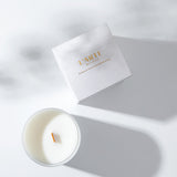 Scented soy wax candle with wooden wick "Amour", 210 g