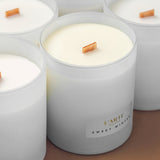 Scented soy wax candle with a wooden wick "Sweet Winter", 210 g